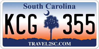 SC license plate KCG355