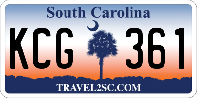 SC license plate KCG361