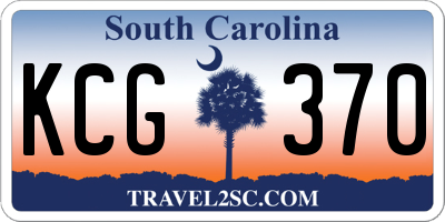 SC license plate KCG370