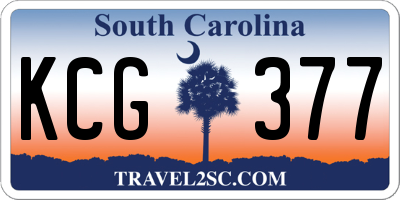 SC license plate KCG377