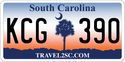 SC license plate KCG390