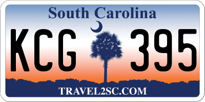 SC license plate KCG395