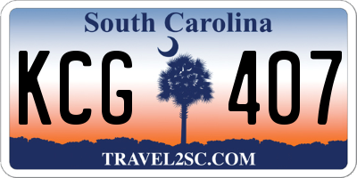 SC license plate KCG407