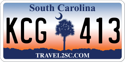 SC license plate KCG413