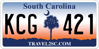 SC license plate KCG421