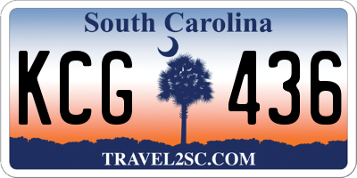 SC license plate KCG436