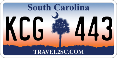 SC license plate KCG443