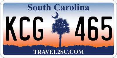 SC license plate KCG465