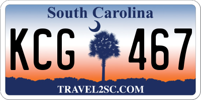 SC license plate KCG467