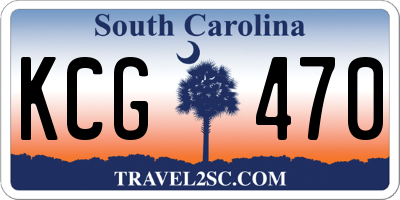 SC license plate KCG470