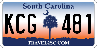 SC license plate KCG481