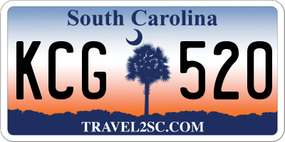 SC license plate KCG520