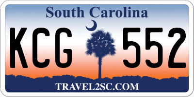 SC license plate KCG552