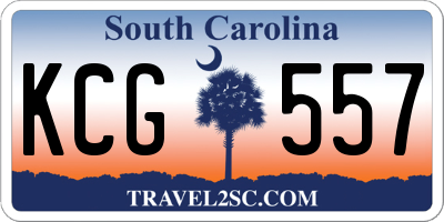 SC license plate KCG557