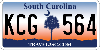 SC license plate KCG564