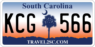 SC license plate KCG566
