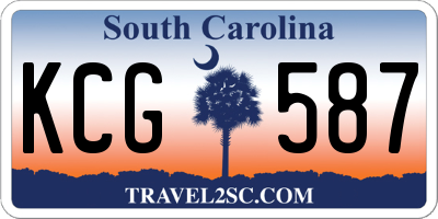 SC license plate KCG587