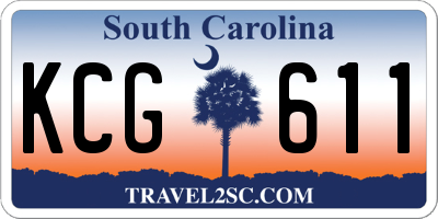 SC license plate KCG611