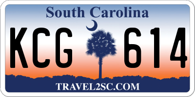 SC license plate KCG614