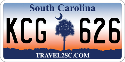 SC license plate KCG626