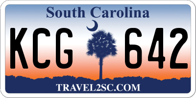 SC license plate KCG642