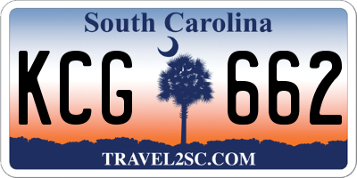 SC license plate KCG662