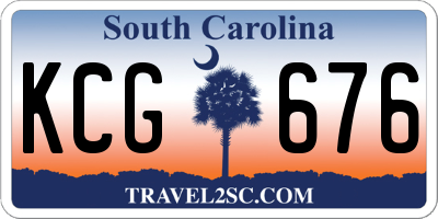 SC license plate KCG676