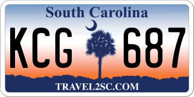 SC license plate KCG687