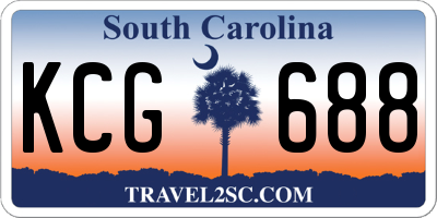 SC license plate KCG688
