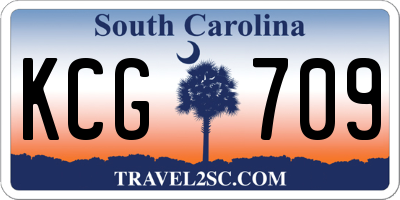 SC license plate KCG709