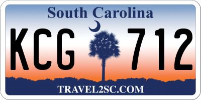 SC license plate KCG712