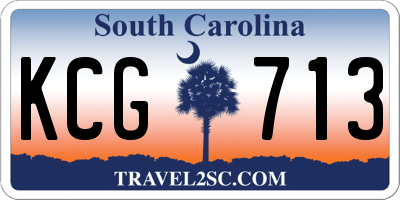SC license plate KCG713