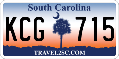 SC license plate KCG715