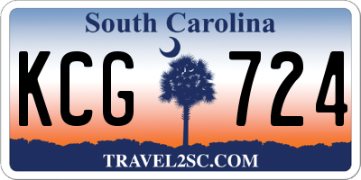 SC license plate KCG724