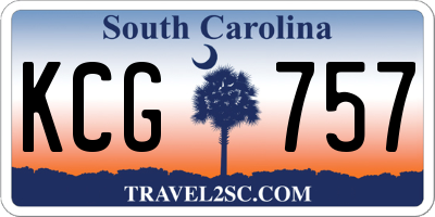SC license plate KCG757