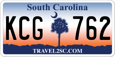 SC license plate KCG762