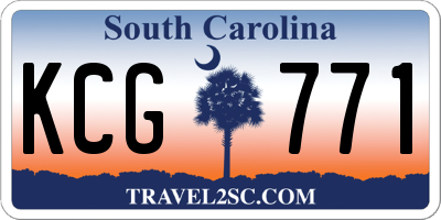 SC license plate KCG771