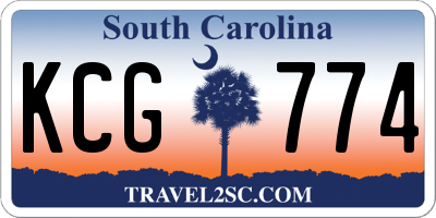 SC license plate KCG774