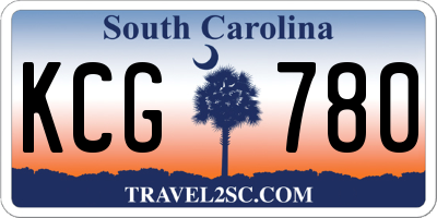 SC license plate KCG780