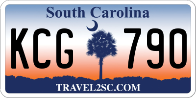 SC license plate KCG790