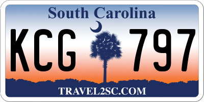 SC license plate KCG797