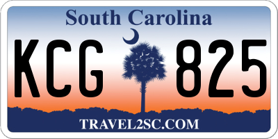 SC license plate KCG825