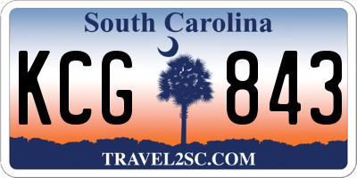 SC license plate KCG843