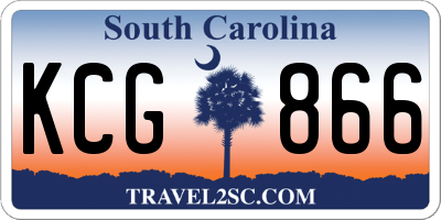 SC license plate KCG866
