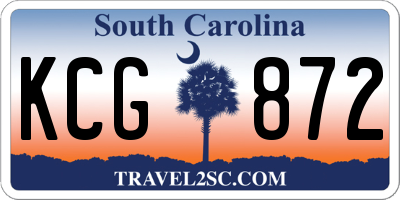 SC license plate KCG872