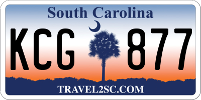 SC license plate KCG877