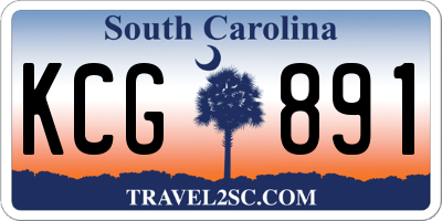 SC license plate KCG891