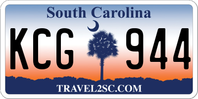 SC license plate KCG944