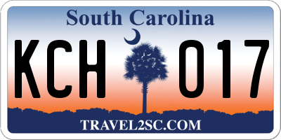 SC license plate KCH017