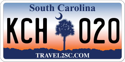 SC license plate KCH020